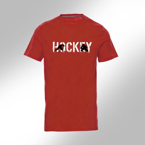 Pánské triko HOCKEY červené - Velikost: XL
